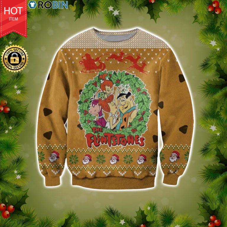 The Flintstones All Over Print Wool Sweater