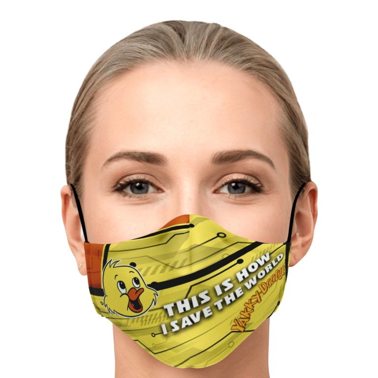 This Is How I Save The World Yakky Doodle Face Mask With PM2.5 Filters