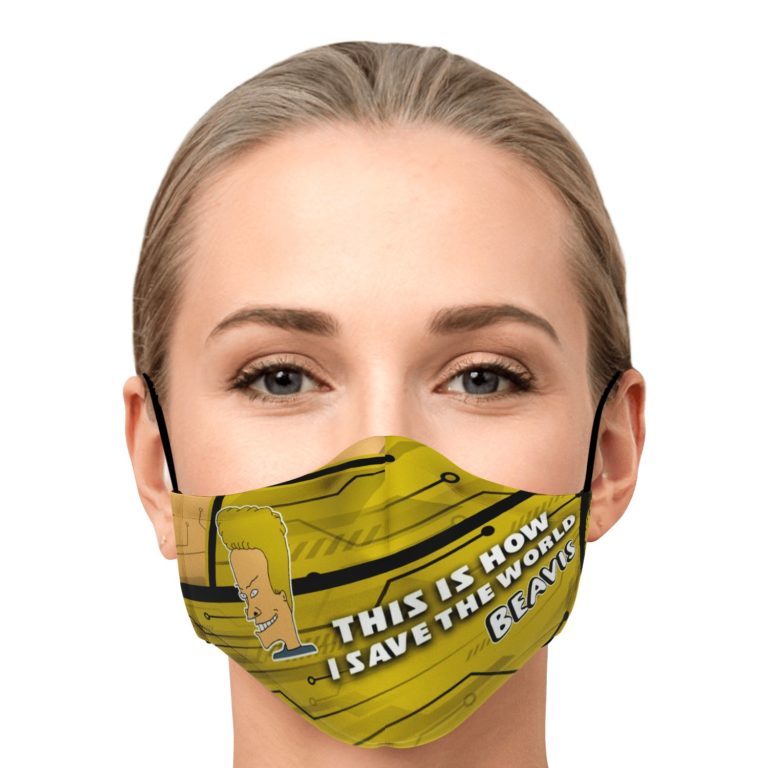 This Is How I Save The World Beavis Face Mask With PM2.5 Filters