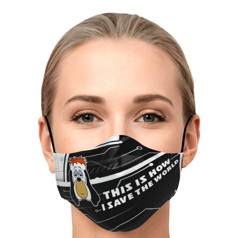 This Is How I Save The World Droopy Dog Face Mask With PM2.5 Filters