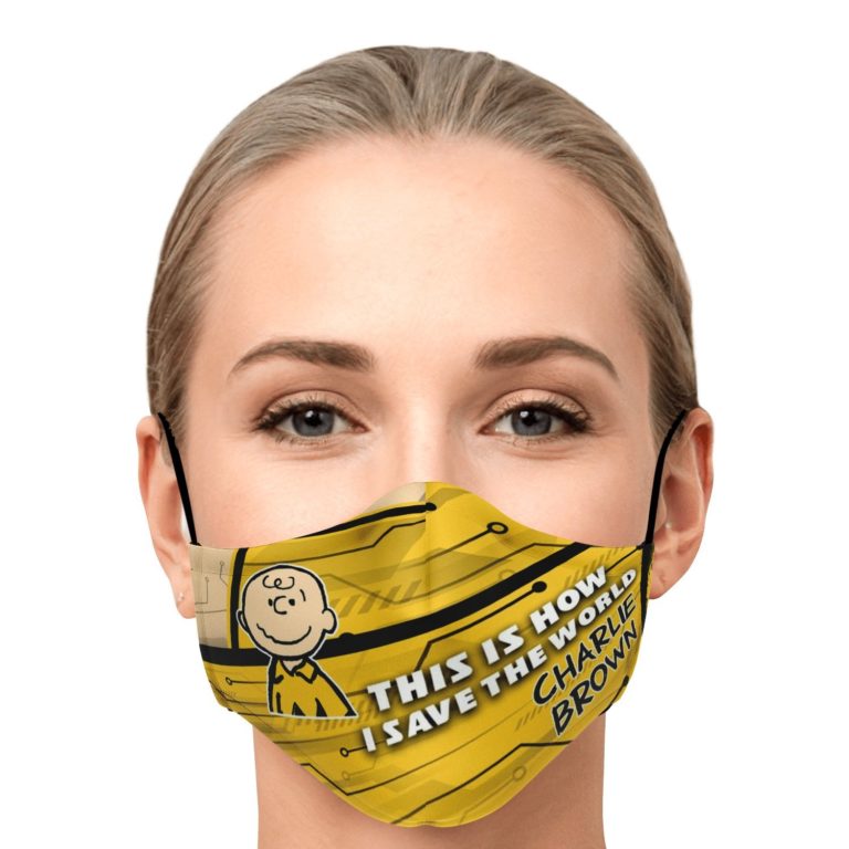 This Is How I Save The World Charlie Brown Face Mask With PM2.5 Filters