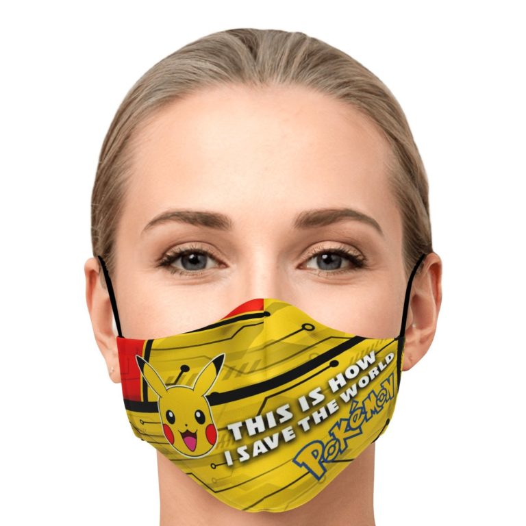This Is How I Save The World Pikachu Face Mask With PM2.5 Filters