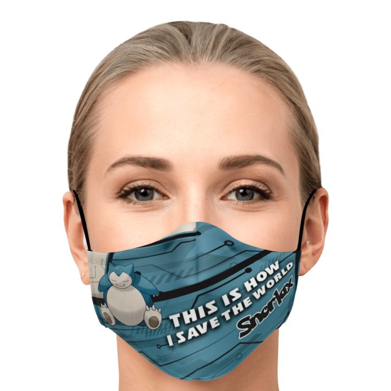 This Is How I Save The World Snorlax Pokemon Face Mask With PM2.5 Filters