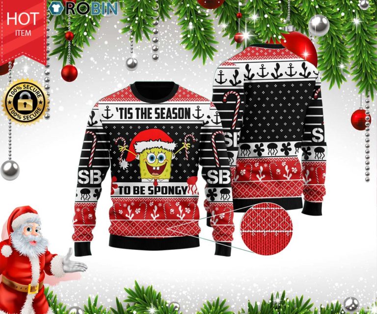 Tis The Season To Be Spongy Christmas Woolen Sweater