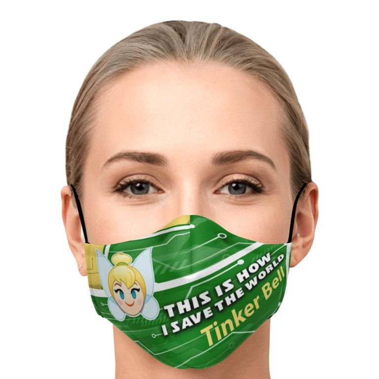 This Is How I Save The World Tinker Bell Disney Face Mask With PM2.5 Filters