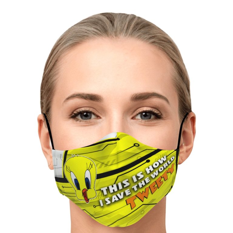 This Is How I Save The World Tweety Face Mask With PM2.5 Filters