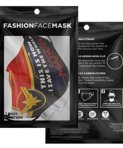 This Is How I Save The World Captain Marvel Face Mask With PM2.5 Filters
