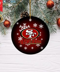 San Francisco 49ers Merry Christmas Circle Ornament