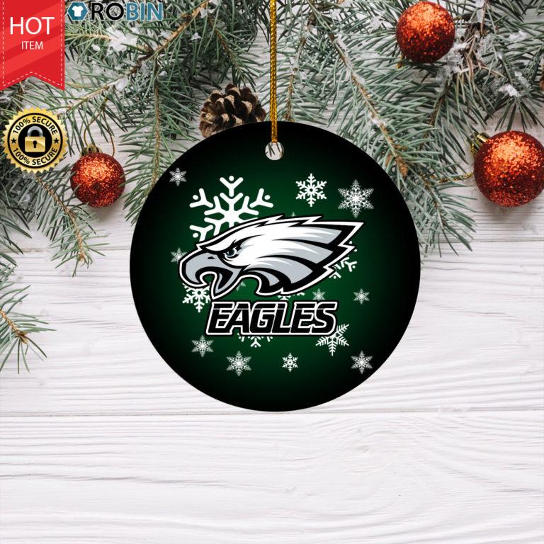 Philadelphia Eagles Merry Christmas Circle Ornament