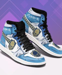 Black Clover Blue Rose Jordan Sneakers