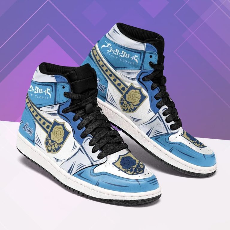 Black Clover Blue Rose Jordan Sneakers