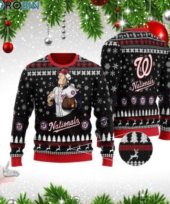 Washington Nationals 3D Printed Ugly Christmas Wool Sweater