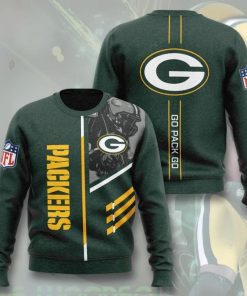 Green Bay Packers Go Pack Go Full Printed Sweater