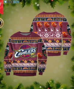 Cleveland Cavaliers Basketball Christmas Wool Sweater Cleveland Cavaliers Basketball Christmas Wool Sweater