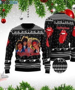 The Rolling Stones 3D Printed Ugly Christmas Wool Sweater The Rolling Stones 3D Printed Ugly Christmas Wool Sweater