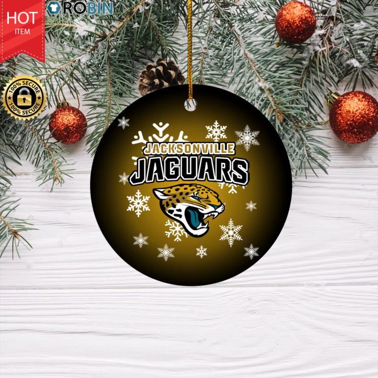 Jacksonville Jaguars Merry Christmas Circle Ornament