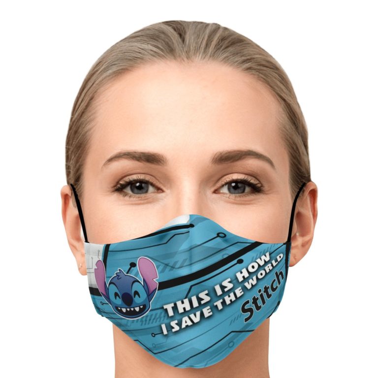 This Is How I Save The World Stitch Disney Face Mask With PM2.5 Filters