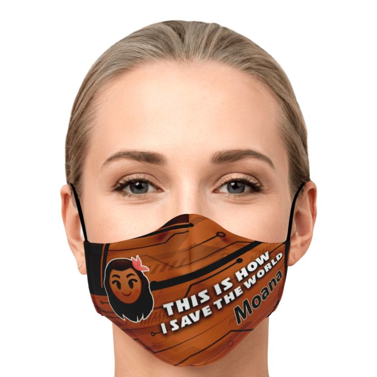 This Is How I Save The World Moana Disney Face Mask With PM2.5 Filters