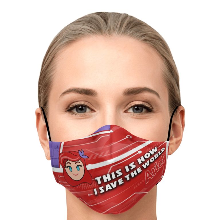 This Is How I Save The World Ariel Disney Face Mask With PM2.5 Filters