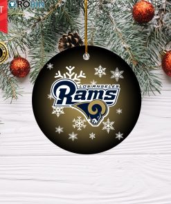Los Angeles Rams Merry Christmas Circle Ornament