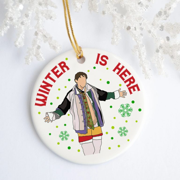 Winter Is Here Funny Friends Joey Christmas Ceramic Ornament
