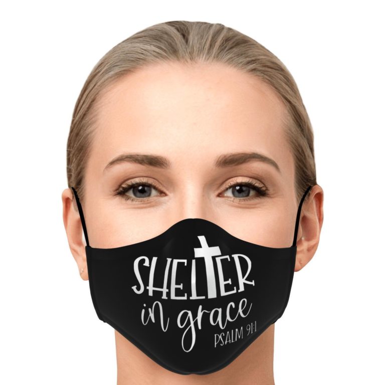 Shelter In Grace Psalm 91:1 Face Mask With PM2.5 Filter