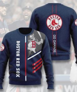 Boston Red Sox Do Damage Full Printed Sweater Boston Red Sox Do Damage Full Printed Sweater