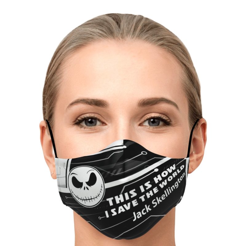 This Is How I Save The World Jack Skellington Disney Face Mask With PM2.5 Filters