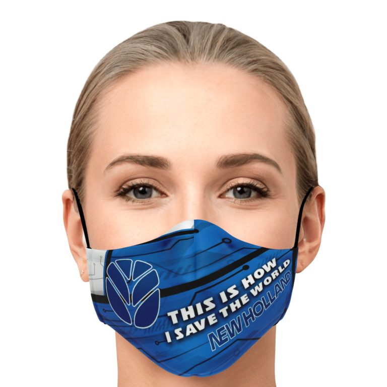 This Is How I Save The World New Holland Agriculture Tractor Face Mask With PM2.5 Filters