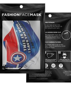 This Is How I Save The World Captain America Face Mask With PM2.5 Filters This Is How I Save The World Captain America Face Mask With PM2.5 Filters