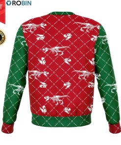 Tree Rex T-Rex Dinosaur Christmas All-Over Printed Wool Sweaters
