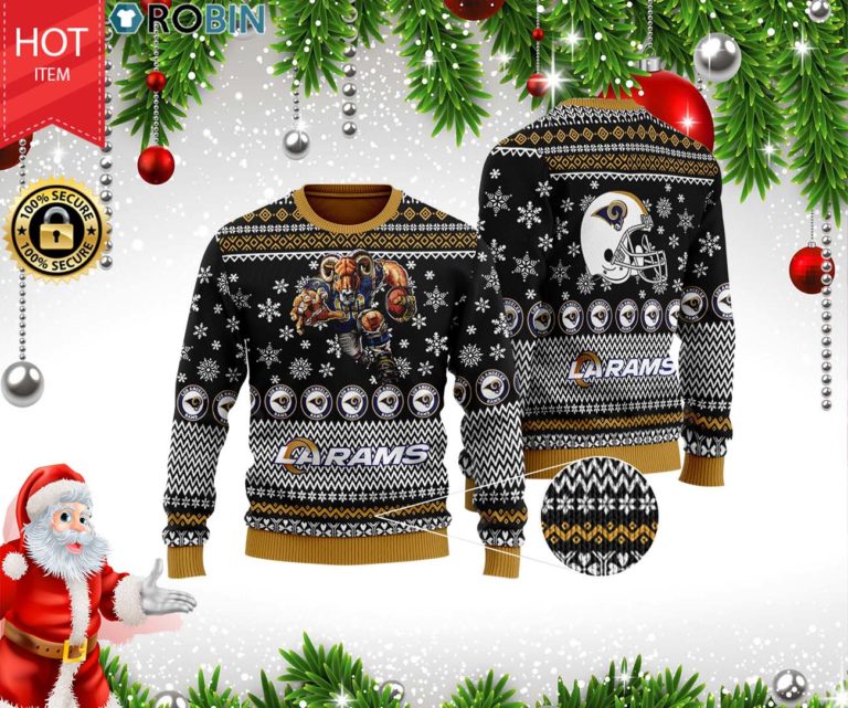 Los Angeles Rams 3D Print Ugly Christmas Sweater