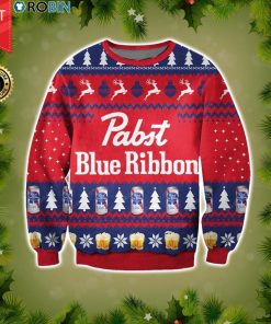 Pabst Blue Ribbon Beer AOP Wool Sweater Pabst Blue Ribbon Beer AOP Wool Sweater