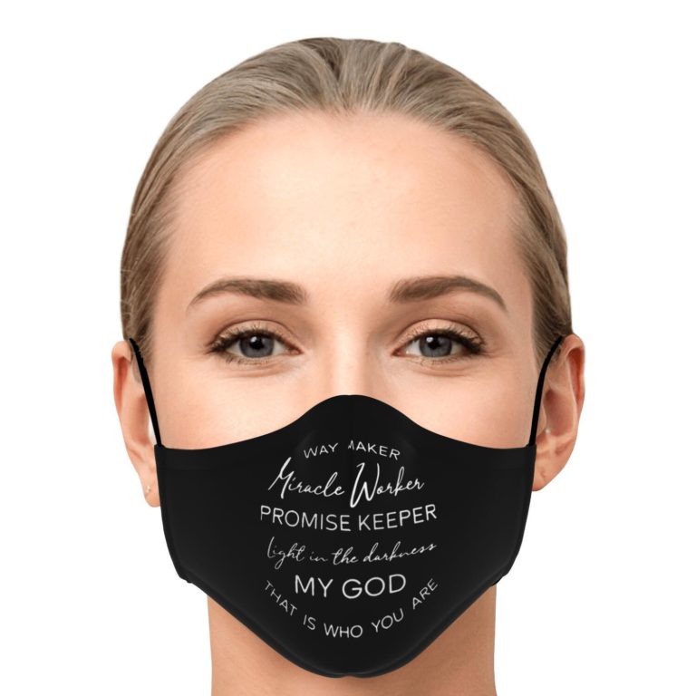 Way Maker Miracle Workers Promise Keeper Face Mask With PM2.5 Filter