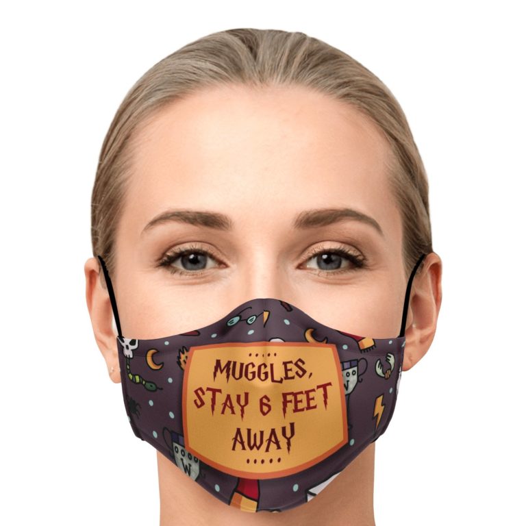 Muggles Stay 6 Feet Away Harry Potter Face Mask With PM2.5 Filter