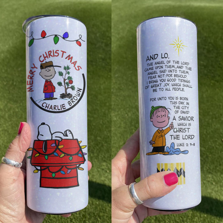 Peanuts Snoopy Charlie Brown Chuck Christmas Claws Tumbler 17Oz