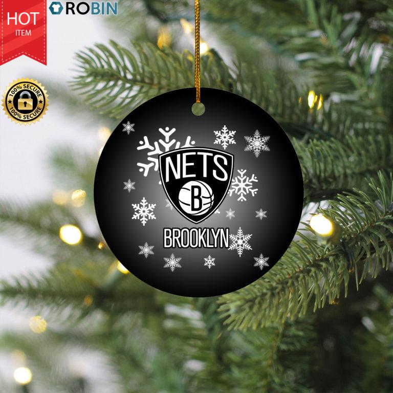 Brooklyn Nets Merry Christmas Circle Ornament