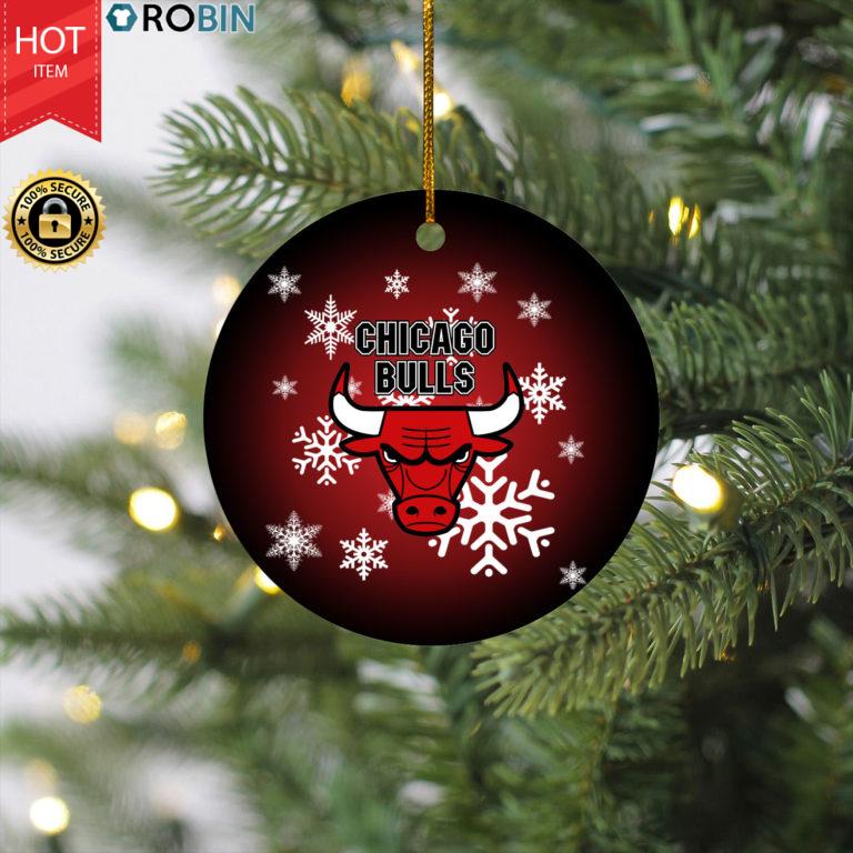 Chicago Bulls Merry Christmas Circle Ornament
