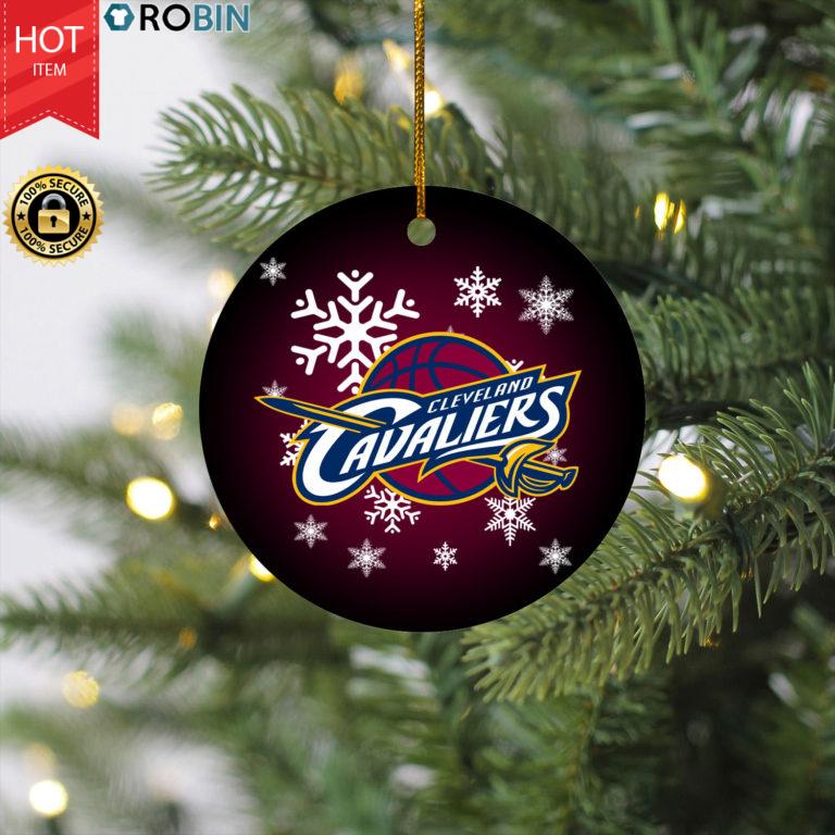 Cleveland Cavaliers Merry Christmas Circle Ornament