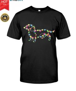 Dachshund Christmas Light T Shirt