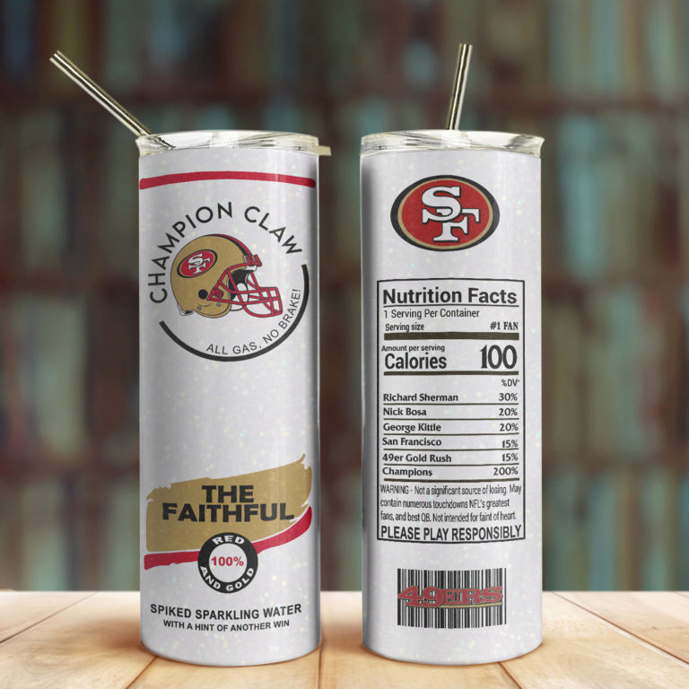 San Francisco 49ers Claw Tumbler 17Oz