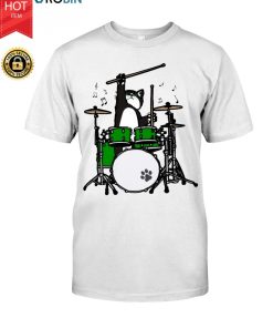 Funny Cat Playing Drums T Shirt Funny Cat Playing Drums T Shirt