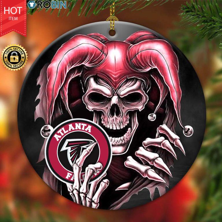 Atlanta Falcons Ornament NFL Skull Joker