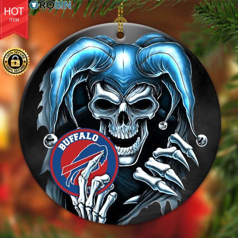 Buffalo Bills Ornament NFL Skull Joker