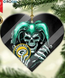 Green Bay Packers Ornament NFL Skull Joker Green Bay Packers Ornament NFL Skull Joker