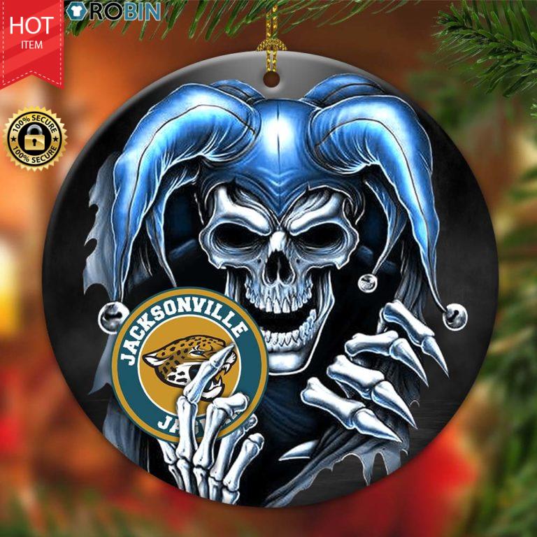 Jacksonville Jaguars Ornament NFL Skull Joker