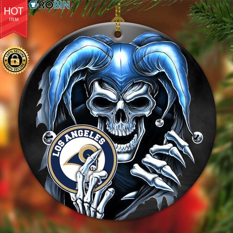 Los Angeles Rams Ornament NFL Skull Joker