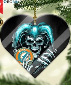 Miami Dolphins Ornament NFL Skull Joker Miami Dolphins Ornament NFL Skull Joker