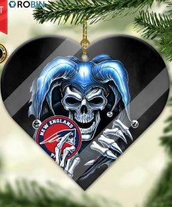 New England Patriots Ornament NFL Skull Joker New England Patriots Ornament NFL Skull Joker