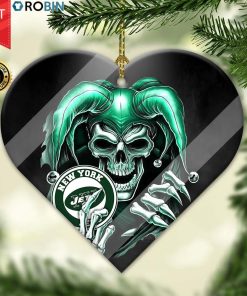 New York Jets Ornament NFL Skull Joker New York Jets Ornament NFL Skull Joker